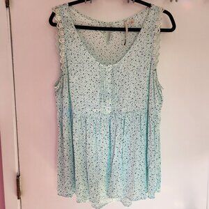 LC Lauren Conrad sleeveless tank top with lace detail
